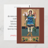 Archangel Gabriel Prayer Card Briefkaart (Voorkant / Achterkant)