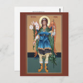 Archangel Gabriel Prayer Card Briefkaart (Voorkant / Achterkant)