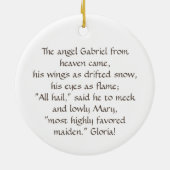 Archangel Gabriel Renaissance Art Gold Silver Keramisch Ornament (Achterkant)