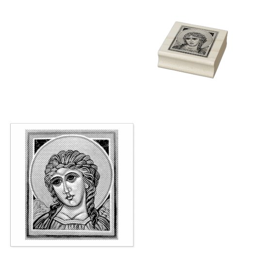 Archangel Gabriel Rubberstempel (Gestempeld)