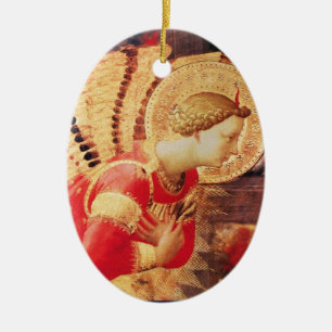 ARCHANGEL GABRIEL Ruby Gem stone Keramisch Ornament