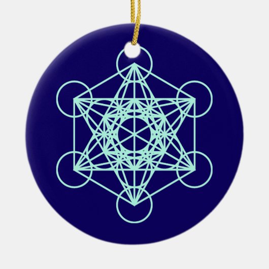 Archangel Metatron Sacred Geometry Cirnament Ornam Keramisch Ornament (Voorkant)
