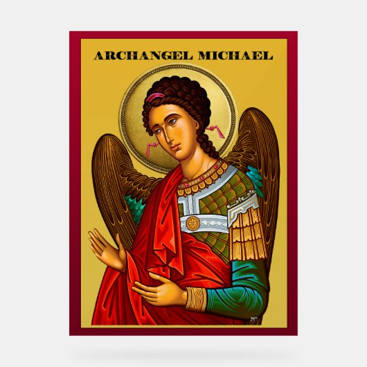 Archangel Michael Acryl Bord (Voorkant)