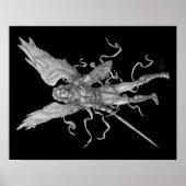 Archangel Michael- Black Background Poster (Voorkant)