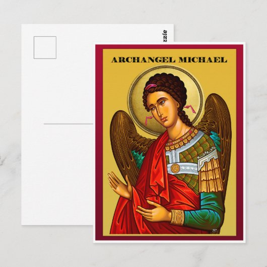 Archangel Michael Briefkaart (Voorkant / Achterkant)