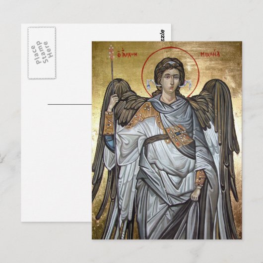 Archangel Michael Briefkaart (Voorkant / Achterkant)