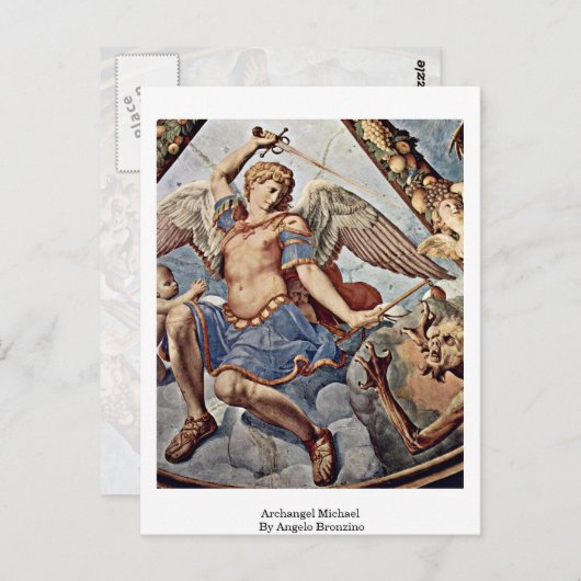 Archangel Michael By Angelo Bronzino Briefkaart (Voorkant / Achterkant)