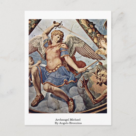 Archangel Michael By Angelo Bronzino Briefkaart (Voorkant)
