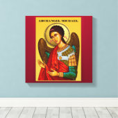 Archangel Michael Canvas Afdruk (Insitu (Houten vloer))