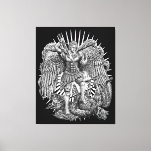 Archangel Michael Canvas Afdruk