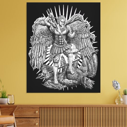 Archangel Michael Canvas Afdruk (Insitu (Woonkamer))
