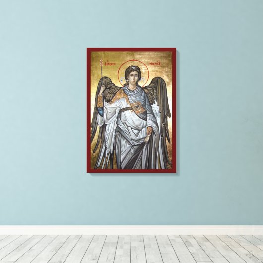 Archangel Michael Canvas Afdruk (Insitu (Houten vloer))