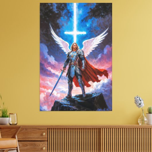 Archangel Michael Canvas Afdruk (Insitu (Woonkamer))
