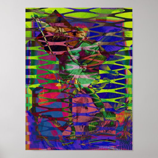 Archangel Michael Defeats Satan MSG Optik Grid Poster (Voorkant)