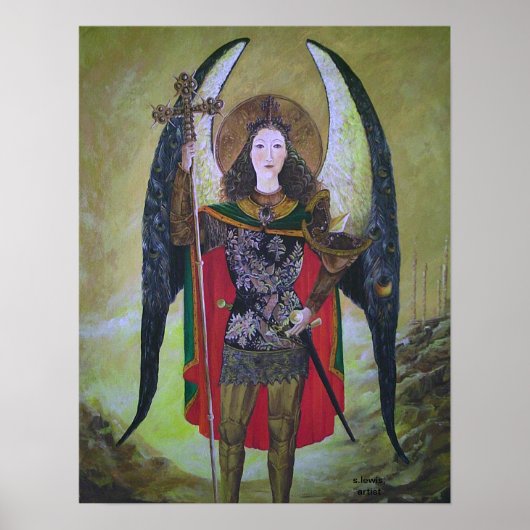 Archangel Michael door S Lewis Poster (Voorkant)