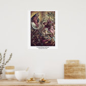 Archangel Michael en Satan van Jacopo Tintoretto Poster (Keuken)