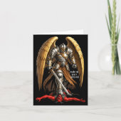 Archangel Michael Faith Design Make No Peace With  Kaart (Voorkant)