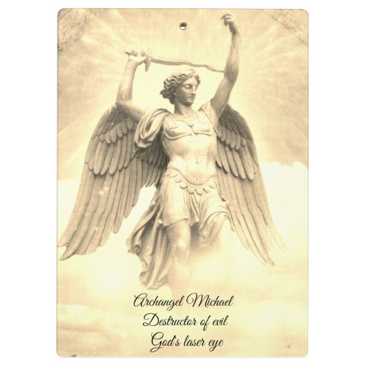 Archangel Michael geel klembord (Achterkant)