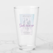 Archangel Michael God's laseroog, blauwe glazen be (Achterkant)