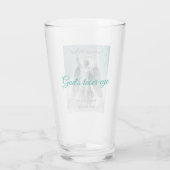 Archangel Michael God's laseroog, grijze Glass Cup Glas (Achterkant)