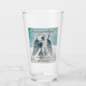 Archangel Michael God's laseroog, grijze Glass Cup Glas (Voorkant)