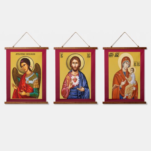 Archangel Michael Hangend Wandkleed (Driedubbel)