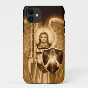 Archangel Michael iPhone - sepia tone Case-Mate iPhone Case
