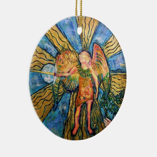 Archangel Michael Kerstornament Keramisch Ornament (Rechts)