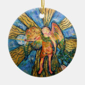 Archangel Michael Kerstornament Keramisch Ornament (Voorkant)