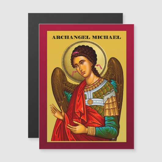 Archangel Michael Magnetische Uitnodiging (Voorkant / Achterkant)