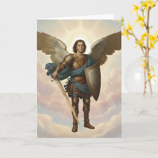 Archangel Michael Painting Angel Michael  Kaart (Gele Bloem)