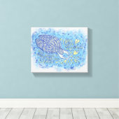 Archangel Michael Painting Wrapped Canvas Art Afdruk (Insitu (Houten vloer))