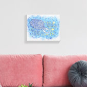 Archangel Michael Painting Wrapped Canvas Art Afdruk (Insitu (Woonkamer))