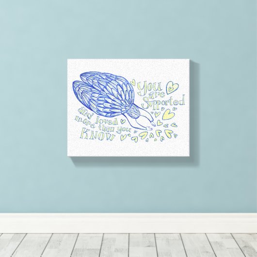 Archangel Michael Painting Wrapped Canvas Art Afdruk (Insitu (Houten vloer))