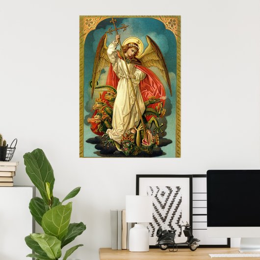 Archangel Michael Poster (Thuiskantoor)