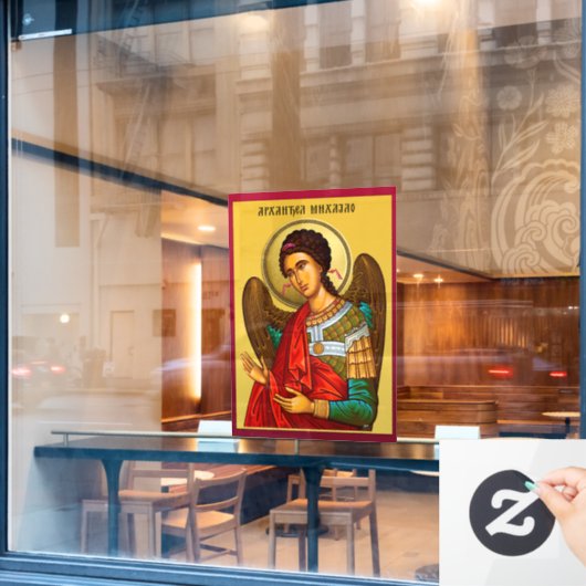 Archangel Michael Raamsticker (Cafe Raam)