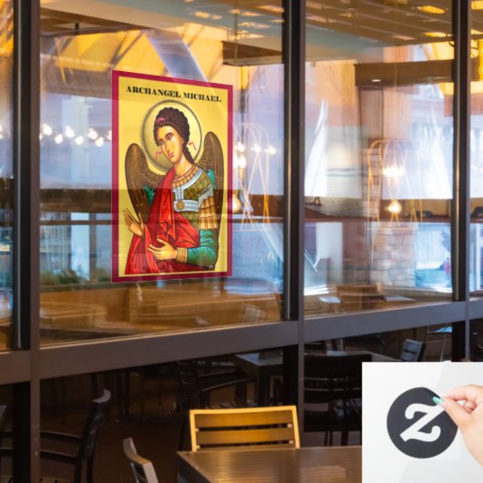 Archangel Michael Raamsticker (Restaurant Raam)