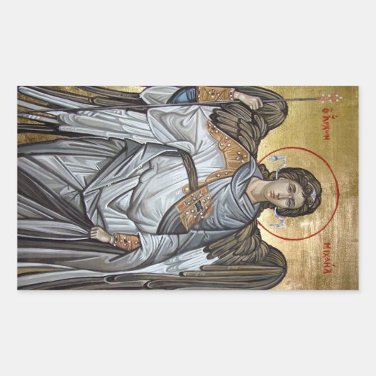 Archangel Michael Rechthoekige Sticker (Voorkant)