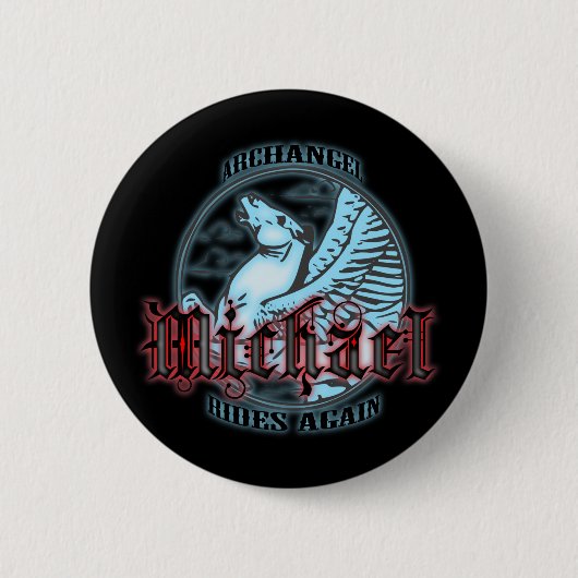 Archangel Michael Ronde Button 5,7 Cm (Voorkant)