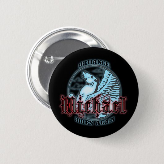 Archangel Michael Ronde Button 5,7 Cm (Voorkant /achterkant)