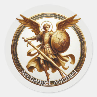 Archangel Michael Ronde Sticker