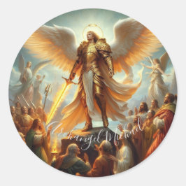 Archangel Michael Ronde Sticker