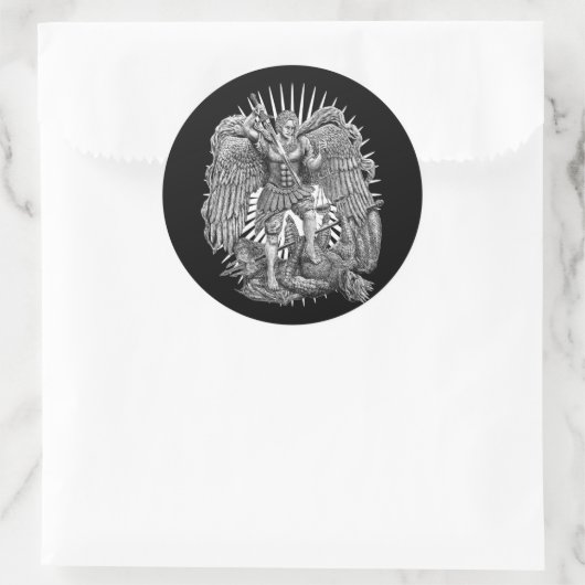 Archangel Michael Ronde Sticker (Tas)