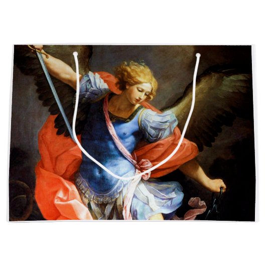 Archangel Michael tramples Satan, Guido Reni Groot Cadeauzakje (Voorkant)
