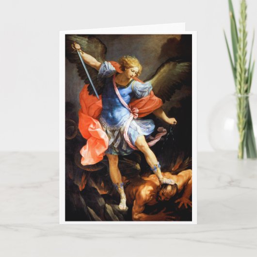 Archangel Michael tramples Satan, Guido Reni Kaart (Voorkant)