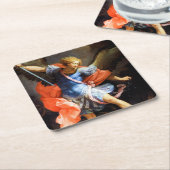 Archangel Michael tramples Satan, Guido Reni Kartonnen Onderzetters (Schuin)