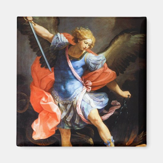 Archangel Michael tramples Satan, Guido Reni Magneet (Voorkant)