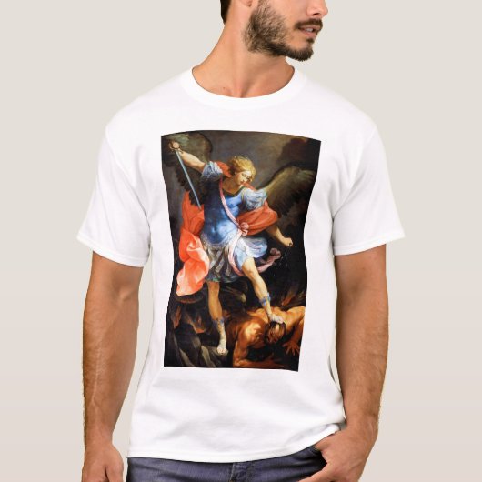 Archangel Michael tramples Satan, Guido Reni T-shirt (Voorkant)