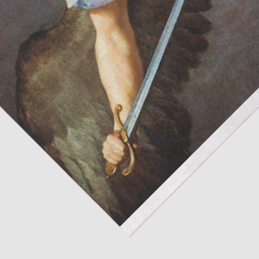 Archangel Michael tramples Satan, Guido Reni Tissuepapier (Detail)