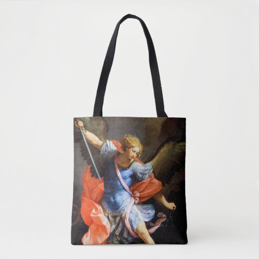 Archangel Michael tramples Satan, Guido Reni Tote Bag (Voorkant)